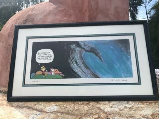 Charles Schulz Limited Edition Lithograph " The Wave " Signed