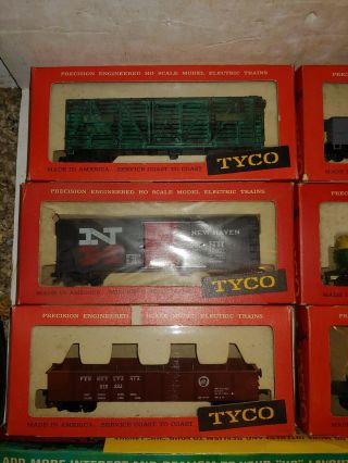 11 Vintage 1950 ' s/1960 ' s Tyco HO Train Passenger,  Freight Train Cars In Boxes 2