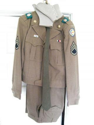 Ww2 Uniform Ike Coat,  Tie,  Pants,  Gators,  Metals & Patches,  Battle Of The Bulge