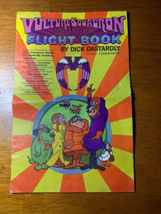 Vintage 1969 Dick Dastardly Vulture Squadron Flight Book Wacky Races