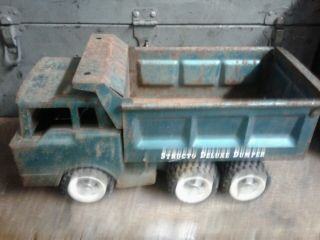 Vintage STRUCTO DELUXE DUMPER Dump Truck Pressed Steel Complete 10 Wheels 2