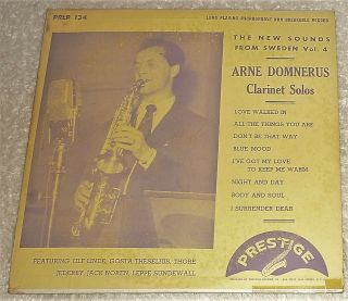 10 " Vinyl Lp By Arne Domnerus " Clarinet Solos " Vol.  4 / Prlp 134