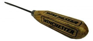 Vintage Wood Handle Ice Pick Winchester Advertising