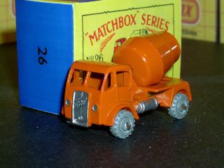 Matchbox Moko Lesney Erf Cement Lorry 26 A2 Mw Silver Trim Sc5 Vnm & Crafted Box