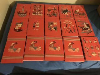 Vintage Childcraft Books 1954 Set of 15 Volumes Orange Hardcover Field 3