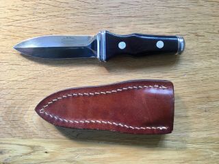 Ag Russell Sting 2 Boot Knife Dagger Black Micarta Handle Near Vintage 1977