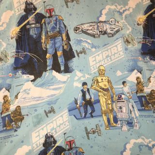 Vtg 1979 Star Wars Empire Strikes Back Full Sheet Fitted And Flat Set