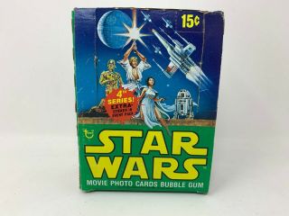 Vintage 1977 Topps Star Wars Trading Cards 4th Series Empty Box Only