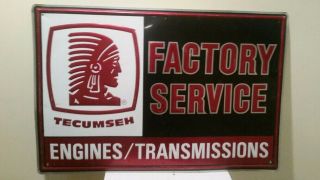 Vintage Tecumseh Engines Factory Service Engines Transmissions Indian Sign