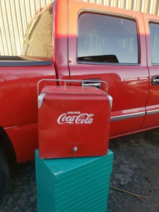 Vintage Coca Cola Coke Cooler With Tray Progress Refrigerator 1950