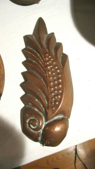 Seldom seen tinned copper baking form - antique - handmade Sweden christmas 2