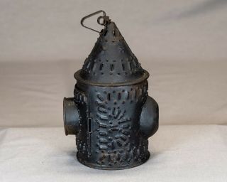Antique Punched Tin Spot Lantern (circa 19th Century)