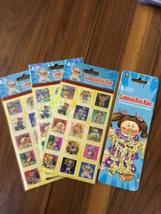 Garbage Pail Kids Series 1&2 Sticker Pack 4 Sheets Ea. ,  3 Packs & 6 Sheet Pack