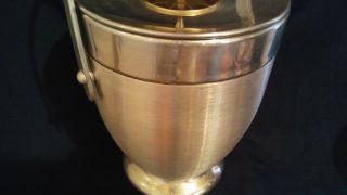 MidCentury Large Vintage Retro Ice Bucket Kromex Aluminum Chrome Atomic 16 