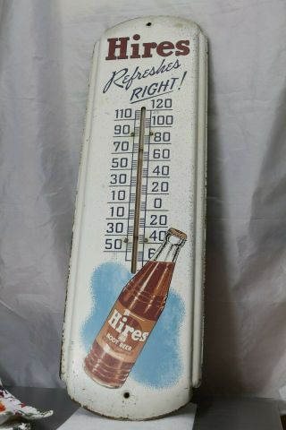 Large Hires Root Beer Thermometer Sign