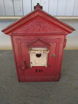 Vintage Gamewell Fire Alarm Station Pull Box 1924