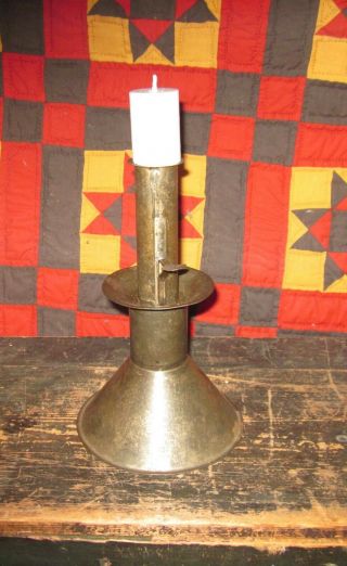 Unusual Early Tin Push Up Candle Stick