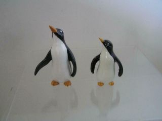 Hagen Renaker Ceramic Miniature Penguins 2.  5 - 3 "
