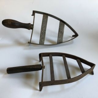 Two Early Antique Hand - Forged Wrought Iron Trivets