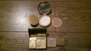 Womens Powder Case Stratton & Japanese Musical Box Compact Case Swans