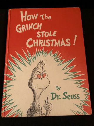Vintage How The Grinch Stole Christmas Dr Seuss Hc 1957 True 1st Edition Print