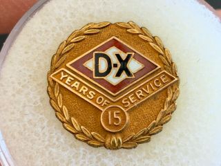 D - X Petroleum 10k Gold Old Rare 15 Years Of Service Award Pin.