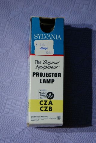 Vintage Sylvania Projector Lamp Blue Top Cza/czb