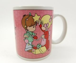 1996 Precious Moments Enesco Coffee Mug Cup " Sharing Our Christmas Together "