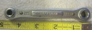 Vintage 1/4 " X 5/16 Craftsman Ratchet Ratcheting Box End Wrench Usa,  12 Point