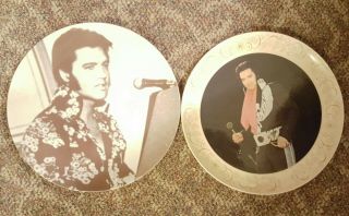 Vintage Elvis Presley Plastic Plate Set Of 3