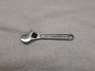 Vintage J.  H.  Williams & Co.  Superjustable 4 " Adjustable Wrench,  Ap - 4 Made In Usa