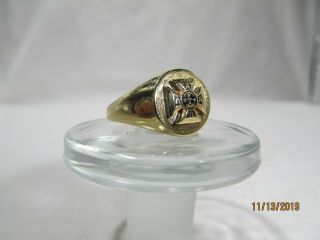 10k Gold Alpha Tau Omega Fraternity Ring - Size 10.  5