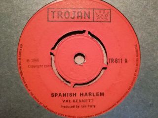 Val Bennett Spanish Harlem / Roy Shirley If I Did Know 1968 Uk Trojan 7 "
