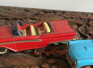 Vintage 50s Haji Ford Fairlane Red Convertible Toy Car 3
