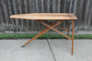 Vintage Wooden Ironing Board Folding Wood Legs