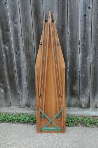 Vintage Wooden Ironing Board Folding Wood Legs 3