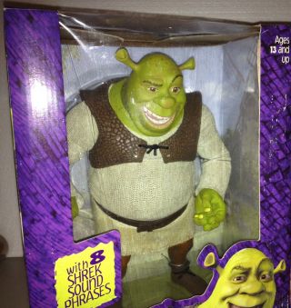 Vintage 2001 Shrek With 8 Shrek Sound Phrases - Never Opened