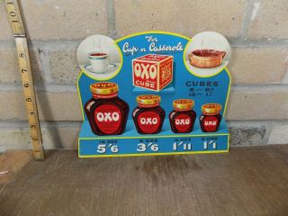 Early Oxo Bottle Grocery Advertising Sign