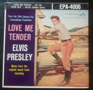 Rare Rockabilly - Rca Victor 4006 - Elvis Presley - Love Me Tender - 45 - Ep -