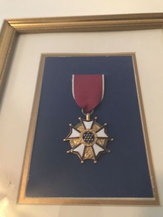 Wwii Us Army Legion Of Merit Medal - Ww2 Us Army Legion Of Merit Medal - Framed