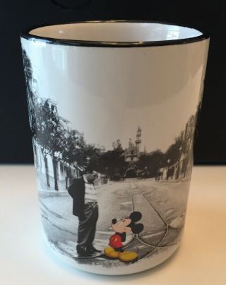 Vtg Walt Disney And Mickey Mouse Mug Cup Main Street Usa Magic Kingdom Parks