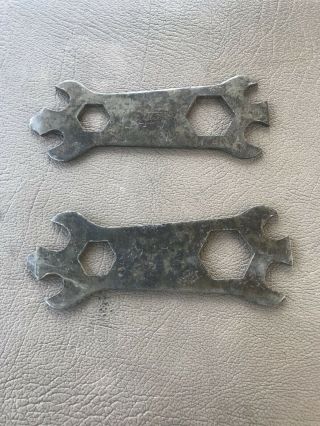 Two Maytag Script Multi Motor Wrenches Antique Hit And Miss Gas Engine