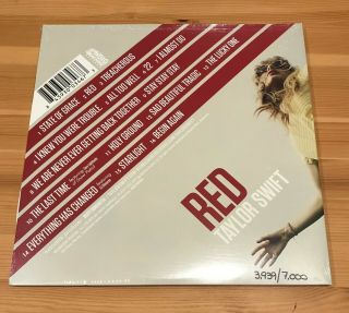 RSD Taylor Swift RED Crystal Clear vinyl LP Trusted Seller 3