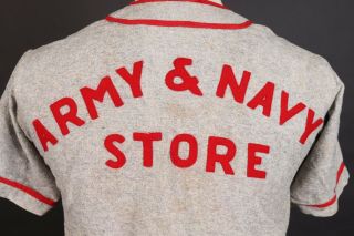 Vintage 30s Powers Army Navy Store Wool Baseball Uniform Jersey Pants Usa 36