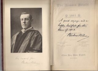 Woodrow Wilson 1903 Princeton University Yearbook The Nassau Herald