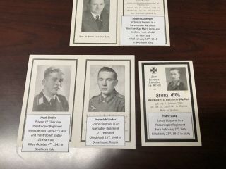 Ww2 German Deathcards/pictures - Paratroopers Kia In Italy