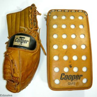 Vintage Cooper Gm9 Hockey Goalie Glove And Blocker Set
