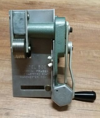 Vintage HARRY M.  FRASER Model 500 cutting machine cloth etc metal 3