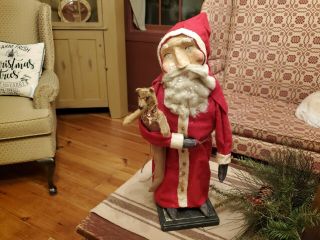 Primitive Early Style Santa Claus Doll Christmas Winter