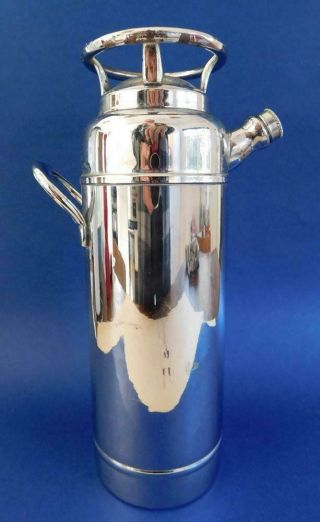 Unique Art Deco Cocktail Shaker Chrome Plated Fire Extinguisher C1949